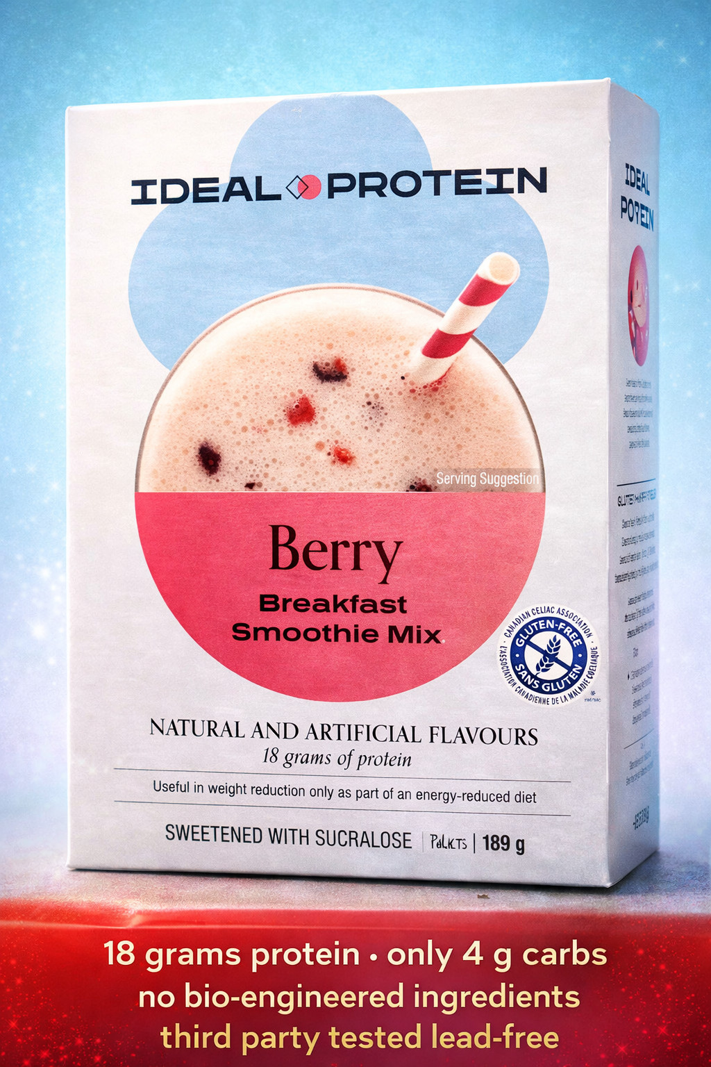 Ideal Protein Berry Smoothie Drink Mix - 7 packets, New, Sealed - FREE SHIPPING