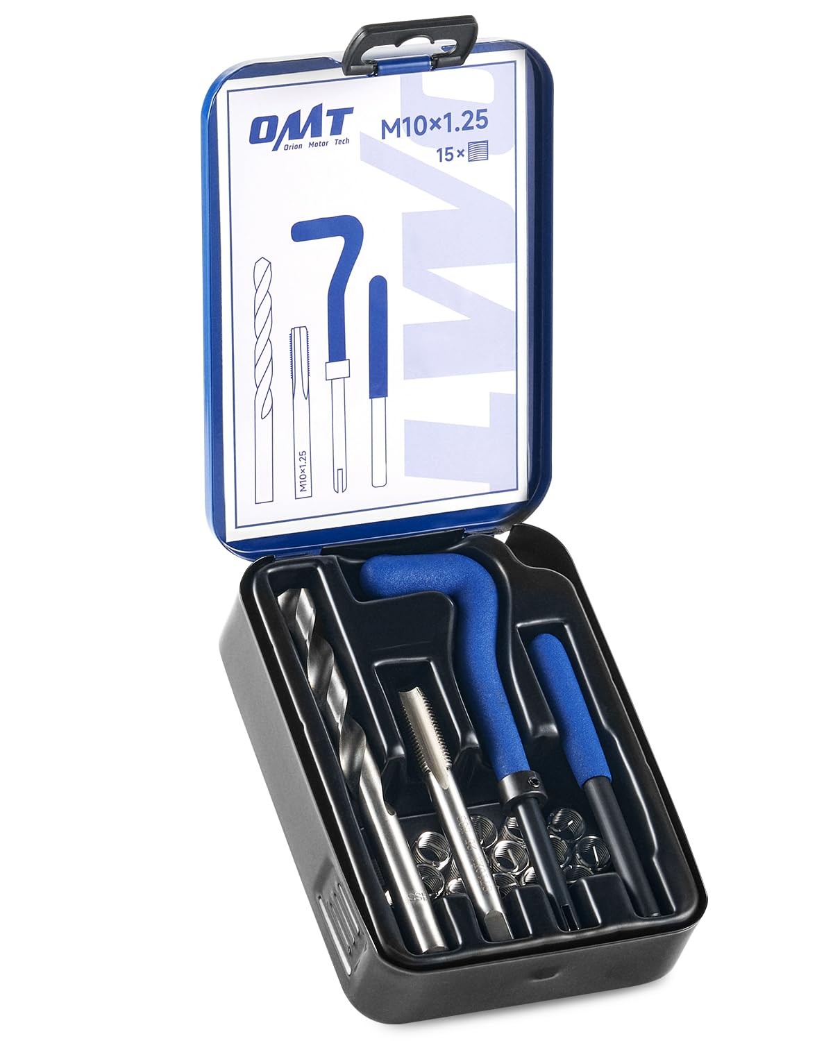 Helicoil Thread Repair Kit, M10x1.25 Thread Repair Tool with HSS Drill Bit  1...