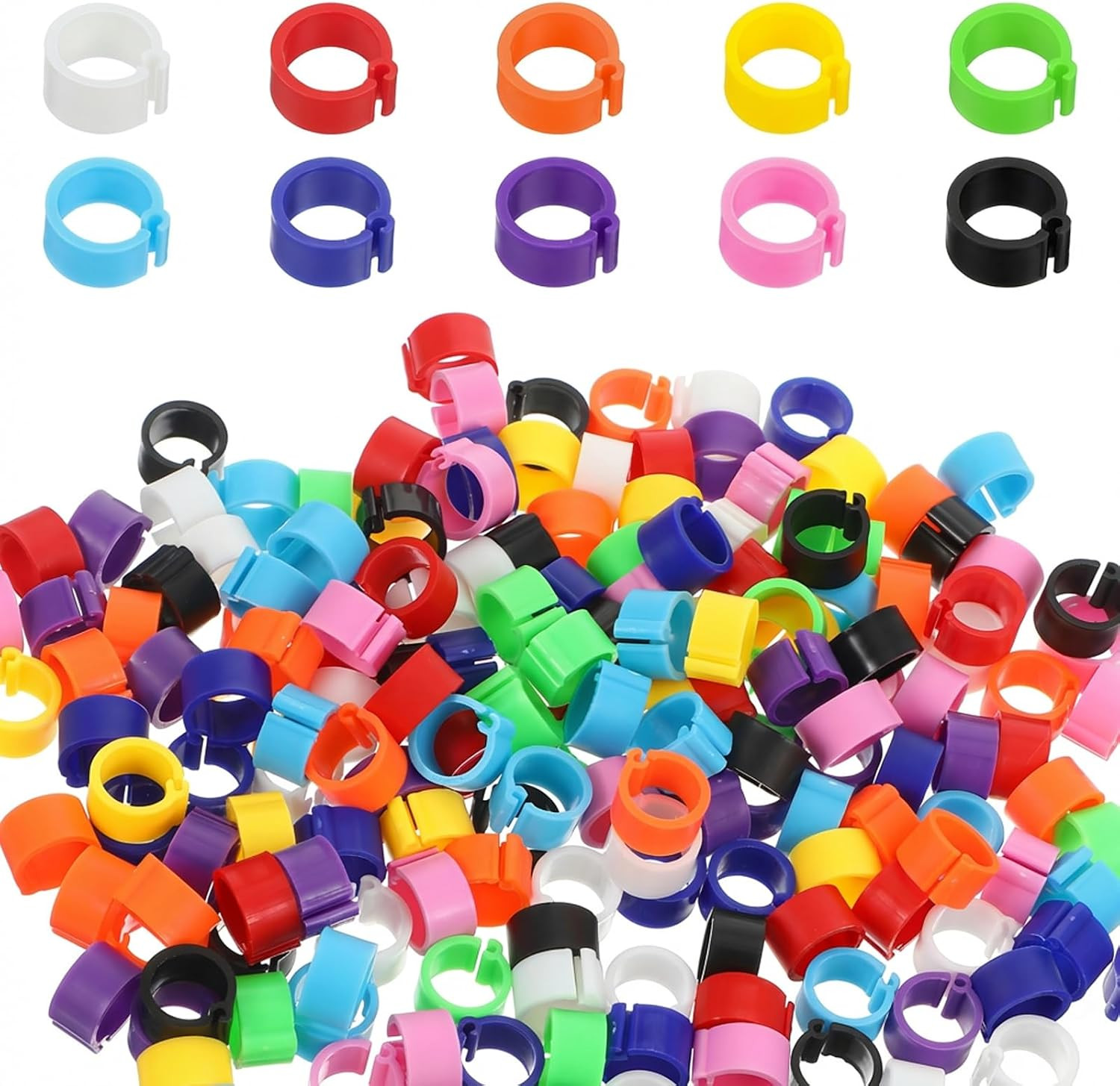 300PCS 8Mm Coturnix Quail Leg Bands Chicken Identification Band Bands Chicken Le