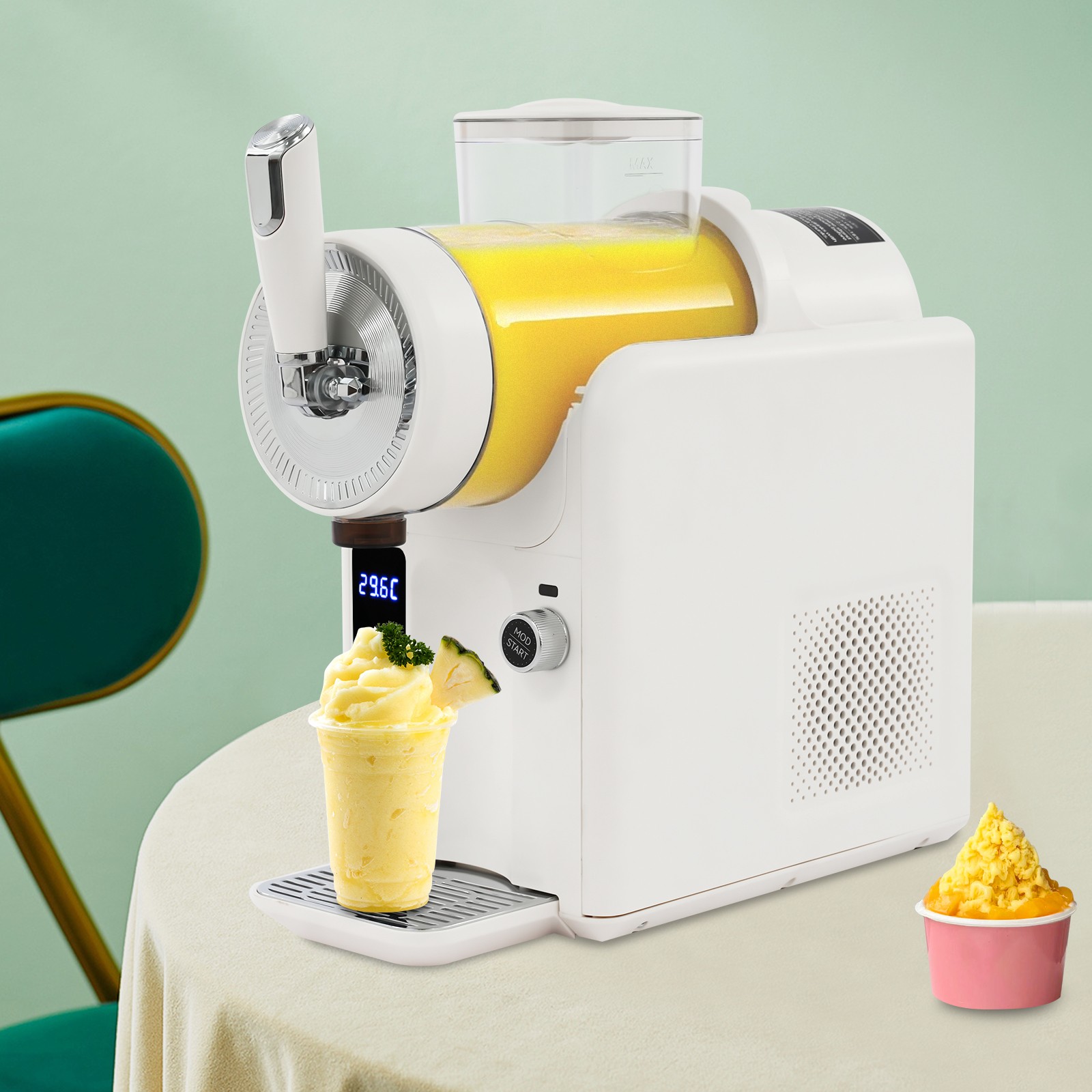 Frozen Drink Machine,shaved Ince Machine With Self-cleaning Function Beige