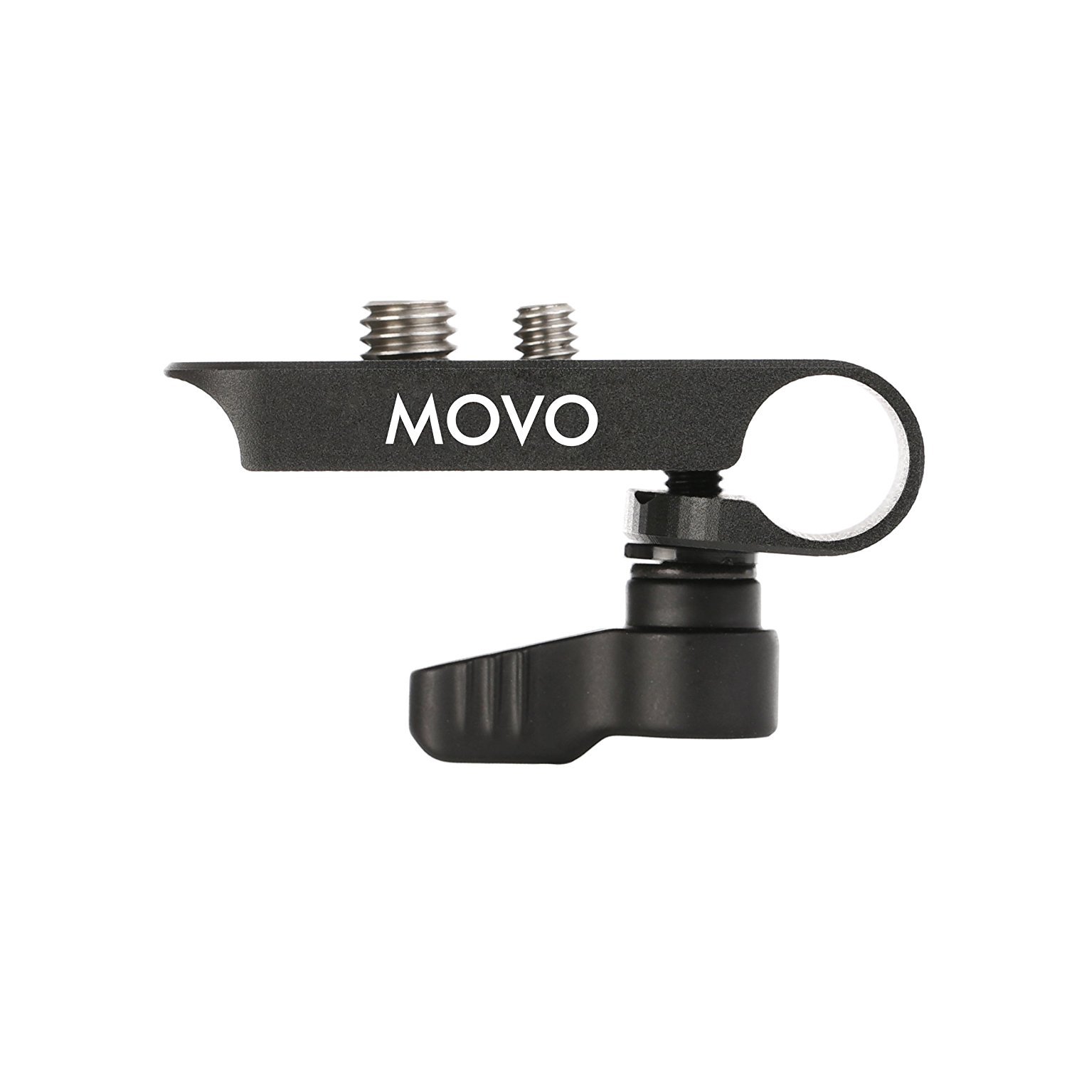 Movo CAB1000 15mm Rod Clamp Adapter with Multiple Mounting Threads (2 Pack)
