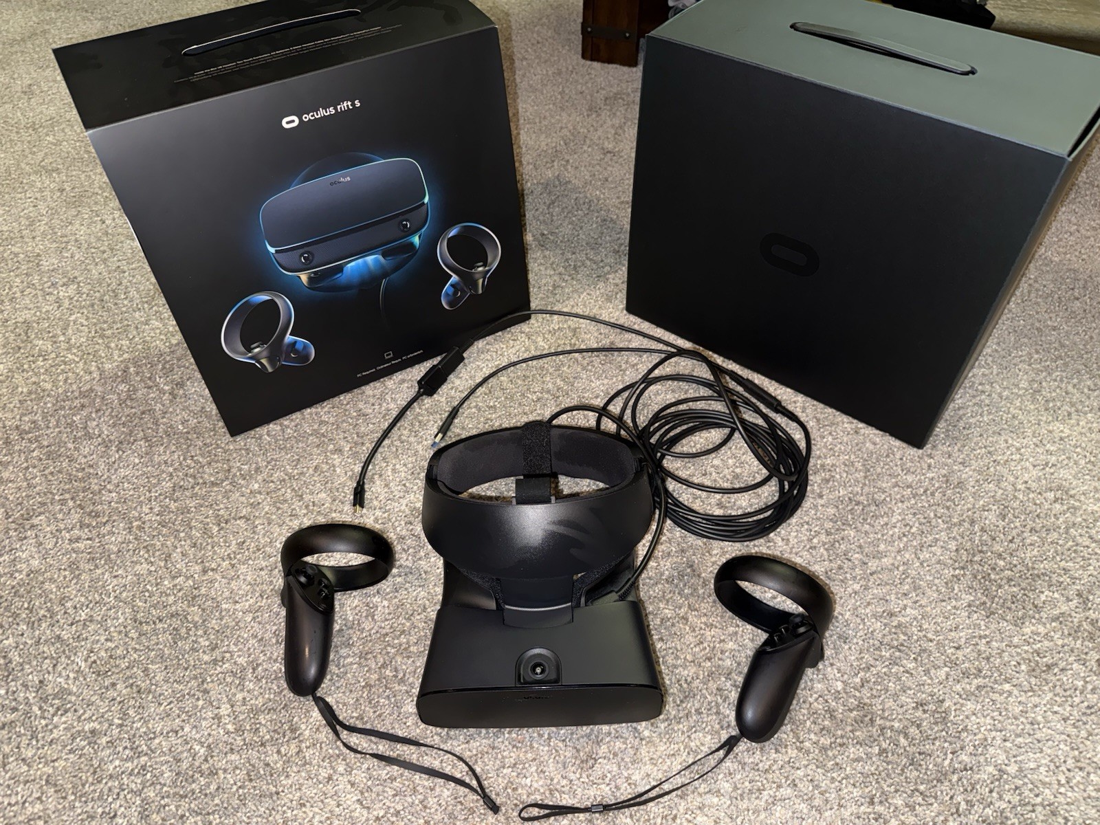 Meta Oculus Rift S VR Set w/ Controllers In Box Original Oculus Tested Working
