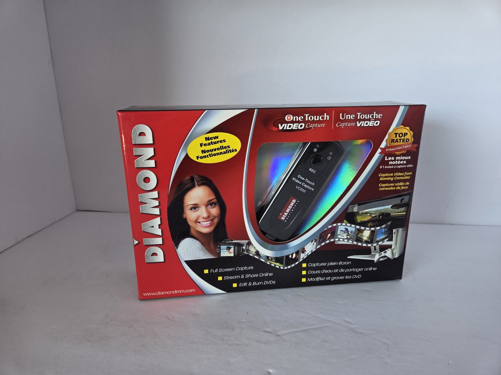Diamond One Touch Video Capture VC500 USB 2.0 Capture Stream & Share Burn DVDs
