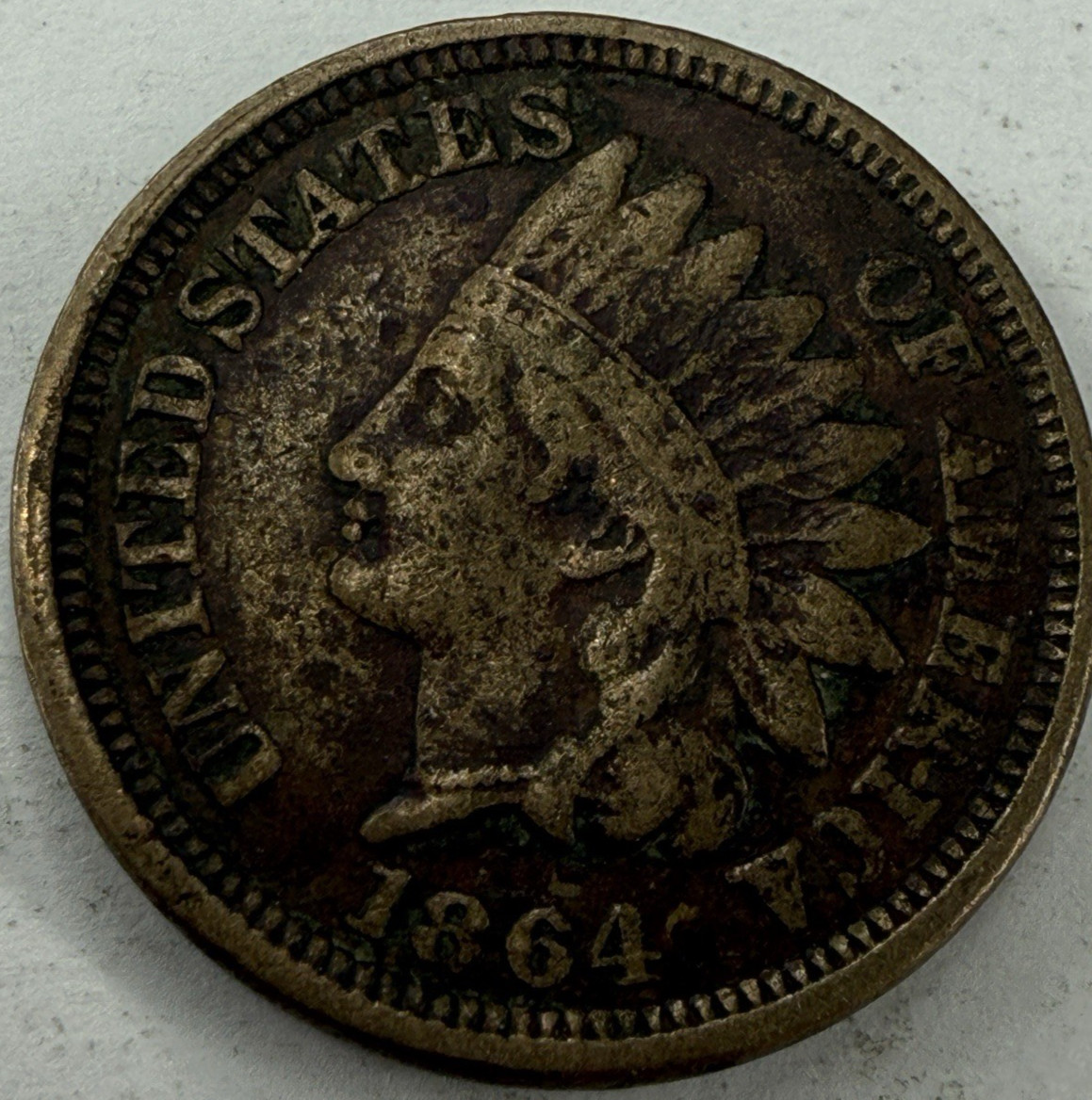 1864 Copper Nickel Indian Head Cents Exact Coin Imaged #IND1472