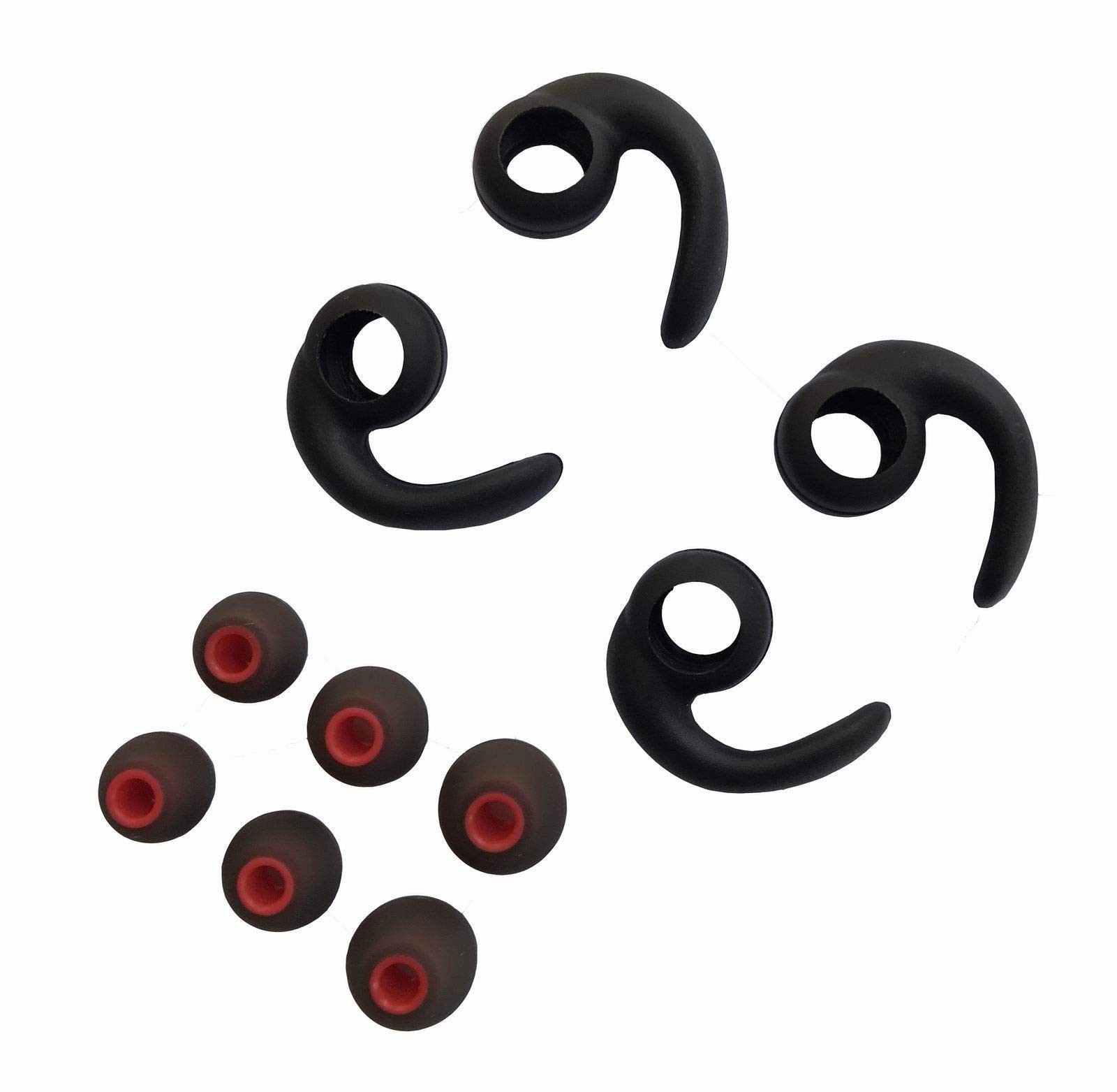 Earbuds Replacement Tips Soft Silicone Earbud Locks Sport Grips Earphones Sta...