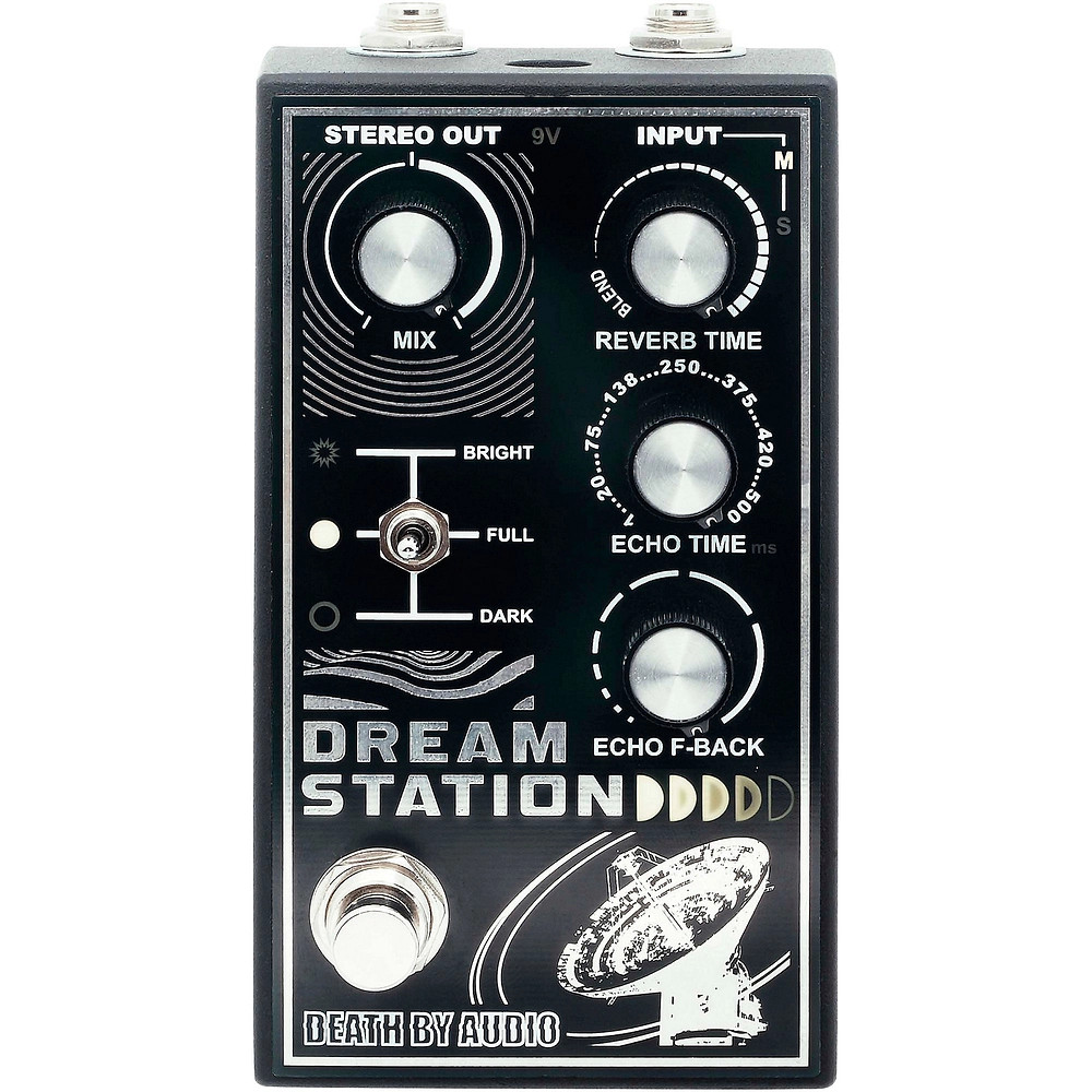 Death by Audio Dream Station Reverb and Delay Pedal  Black