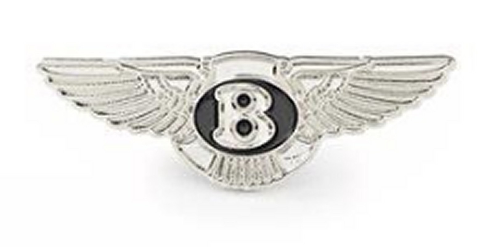 Bentley Cars Pin Lapel Badge Chrome and enamel. Bentley Motors Wings Pin Badge