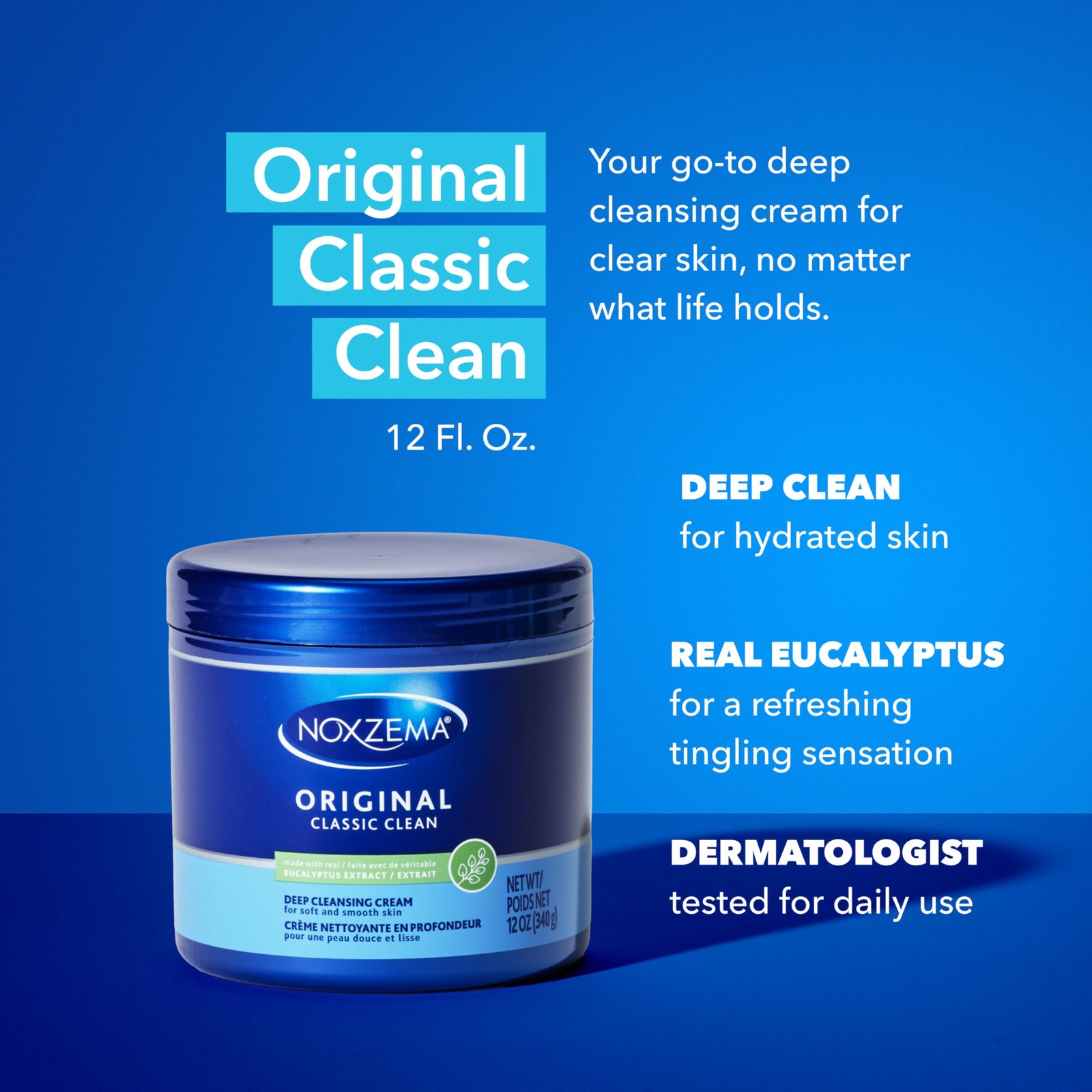 Noxzema Classic Clean Cream, Original Deep Cleansing 12 oz