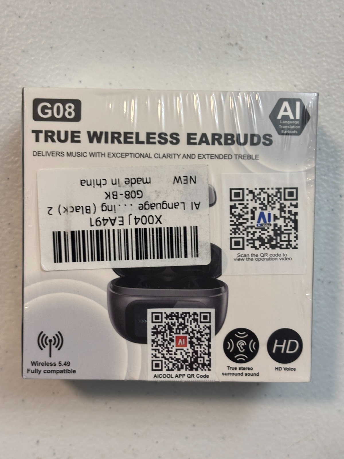 Adyoom G08 AI Language Translation True Wireless Earbuds New Sealed