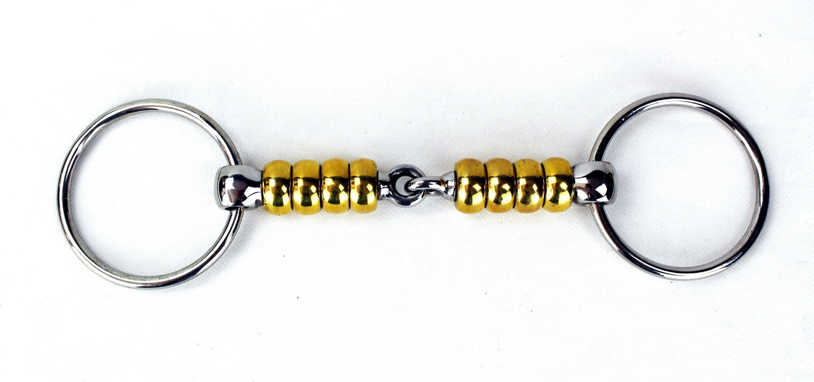Filetto Ad Anelli Snodato Rulli Rame Copper Cherry Roller Single Joint Snaffle