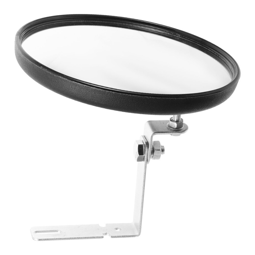 Security Mirror Corner Supermarket Surveillance Road Wide Angle View Garage