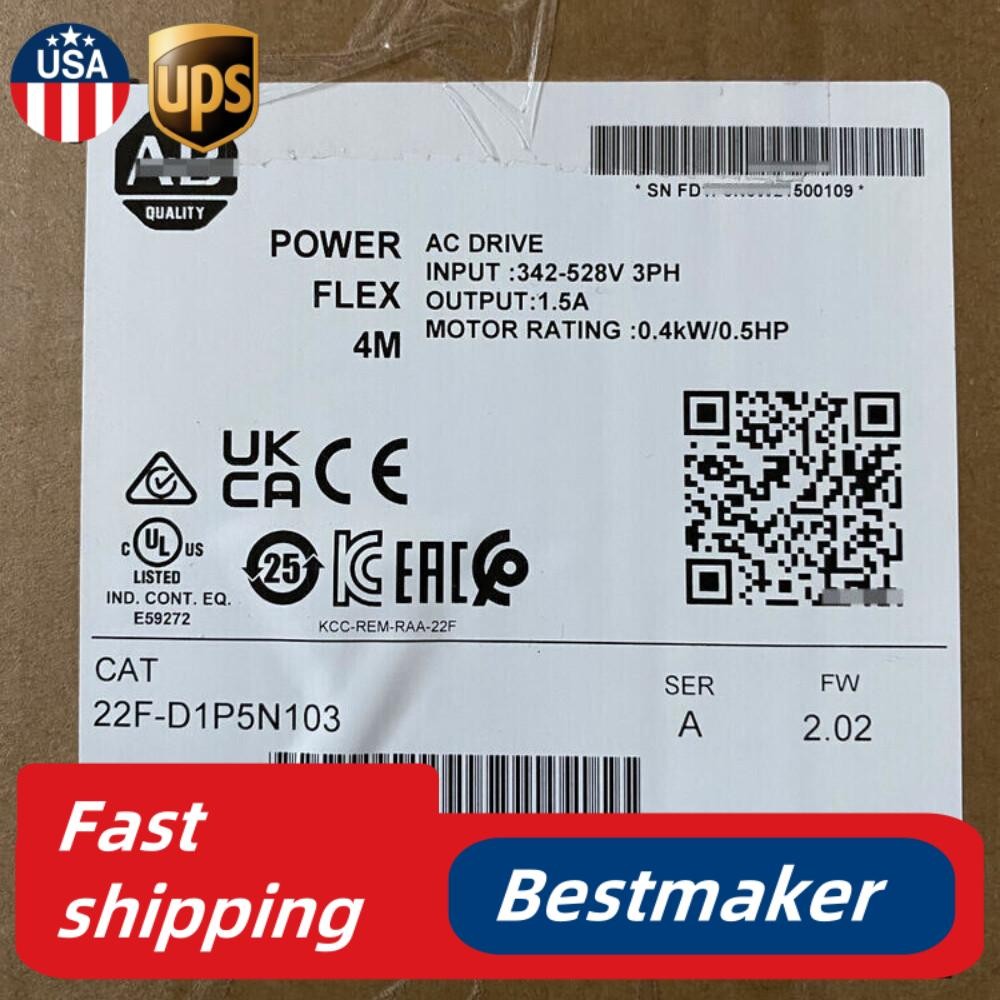 22F-D1P5N103 AB PowerFlex 4M 0.4 kW 0.5 HP AC Drive 22F-D1P5N103 NEW