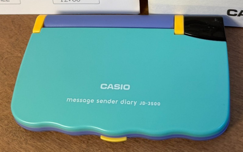 F/S! Working Casio JD-3500 Message Sender Diary Portable Planner & Manual