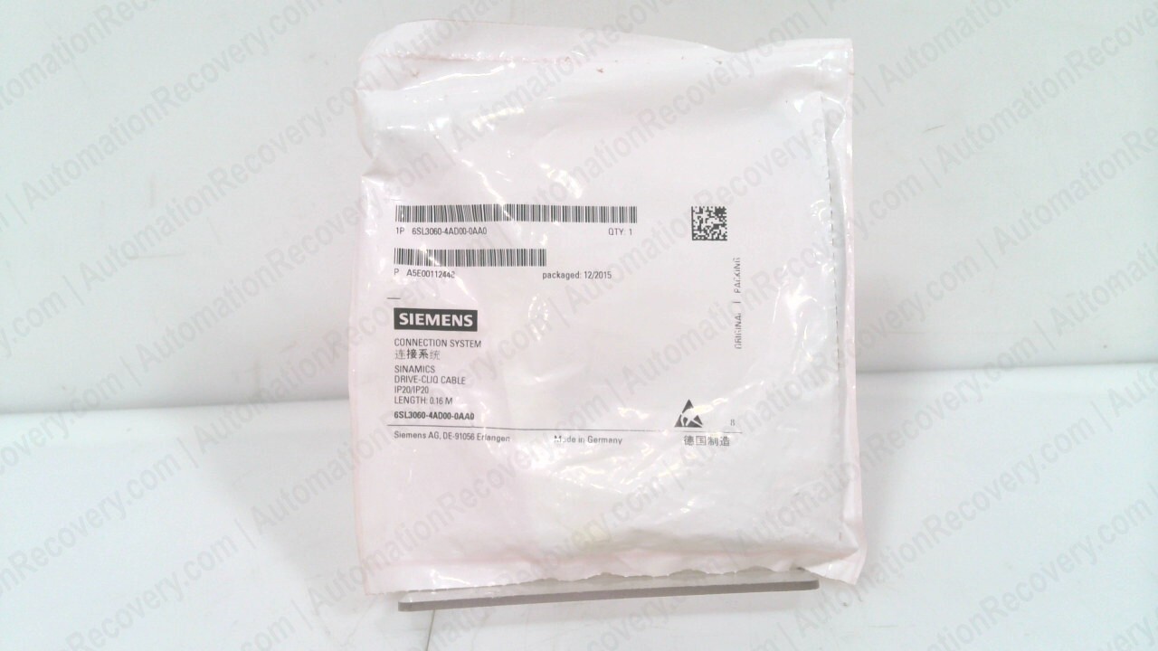 SIEMENS 6SL3060-4AD00-0AA0, SINAMICS DRIVE-CLIQ CABLE, NEW #320429