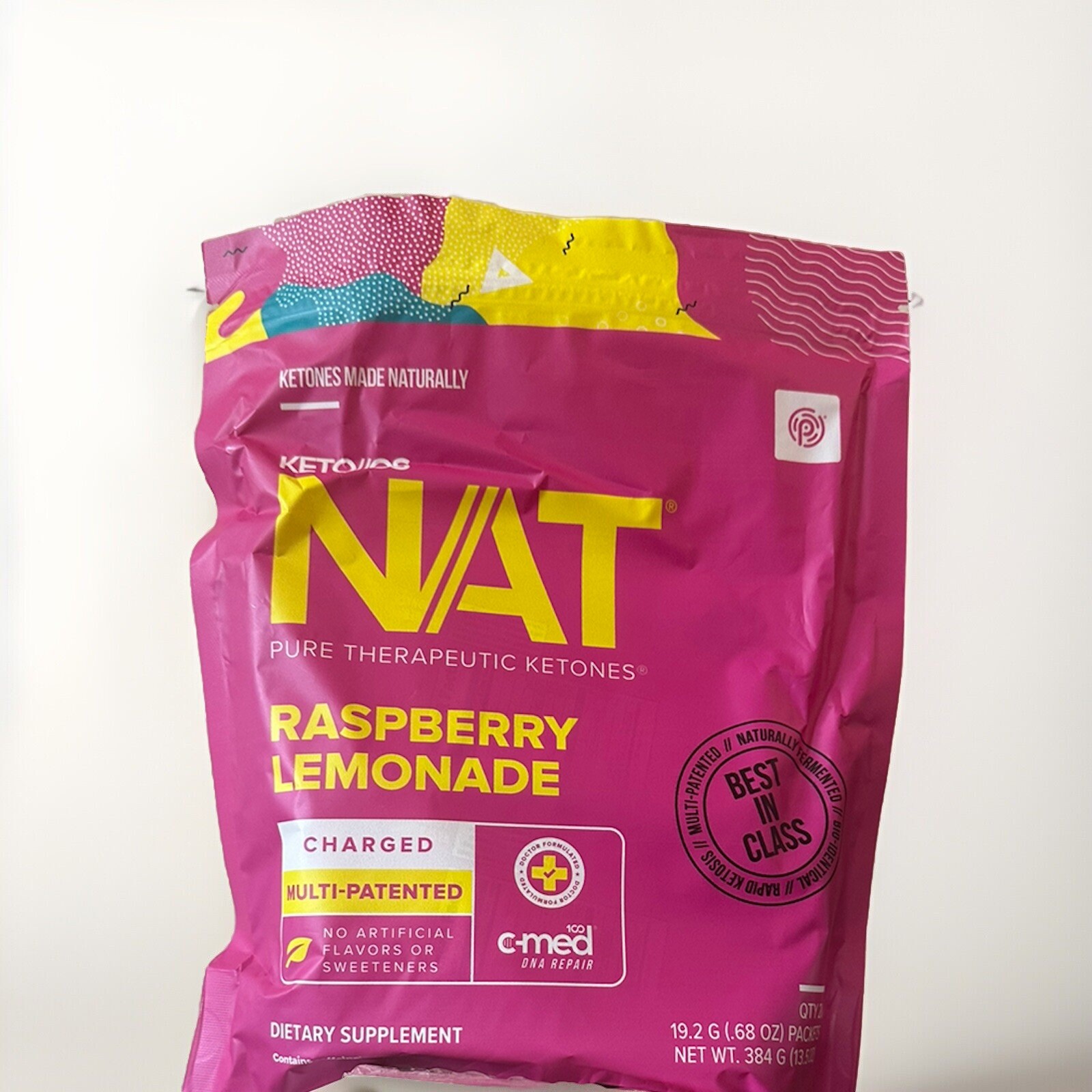 PRUVIT ketone drink  Keto Nat RASPBERRY LEMONADE Charged 20 pack EXP:2026