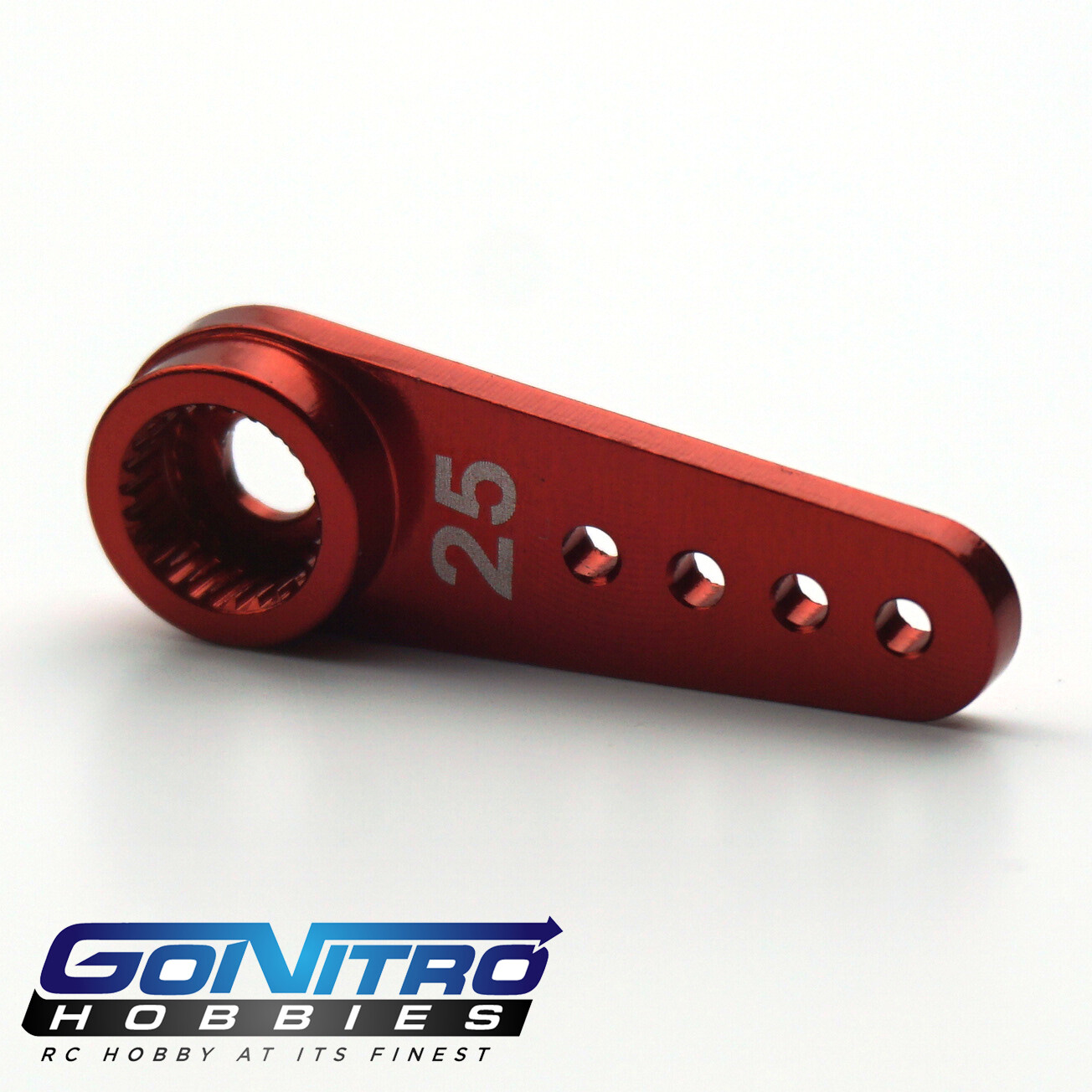 NEW Go Nitro Hobbies 25T Small Aluminum One Way Servo Arm Red Futaba / Savox