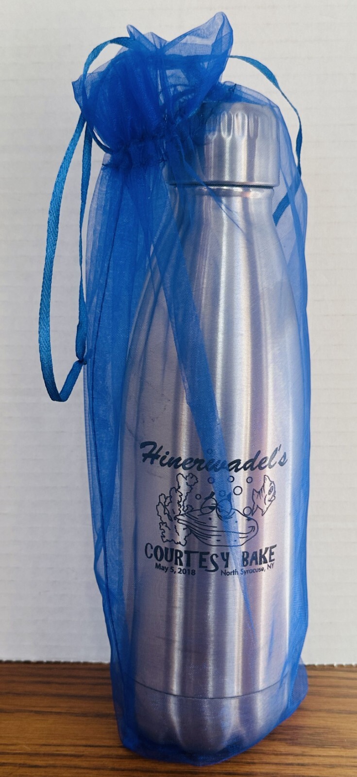 STAINLESS STEEL BOTTLE Hinerwadels Restaurant North SYRACUSE NY Seafood Clams