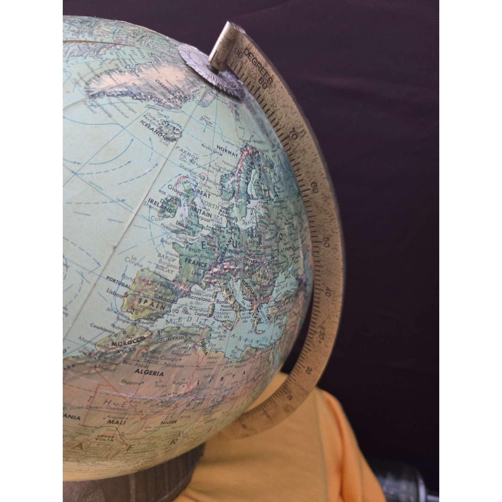 Vintage Replogle Illuminated World Globe