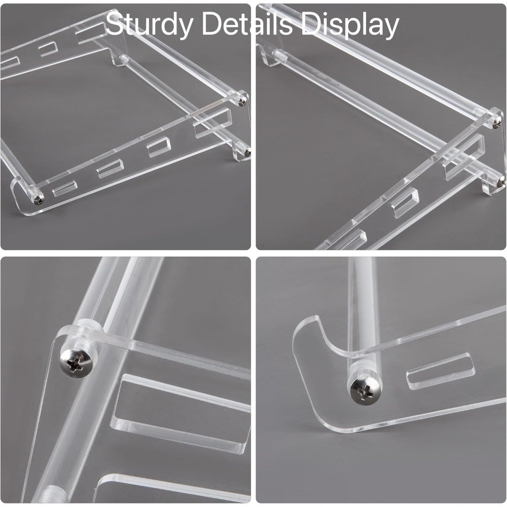Acrylic Laptop Stand for Desk Clear Ventilated Computer Riser Ergonomic Sturdy