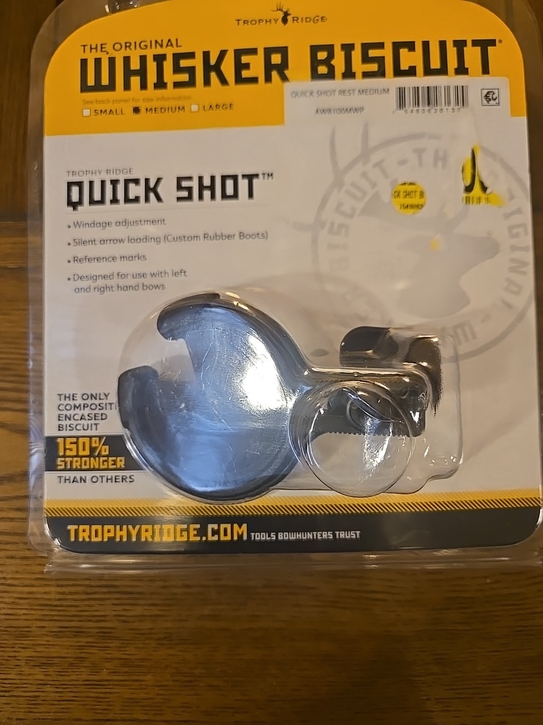 Trophy Ridge Whisker Biscuit Quick Shot - MEDIUM - Archery Rest - NEW!