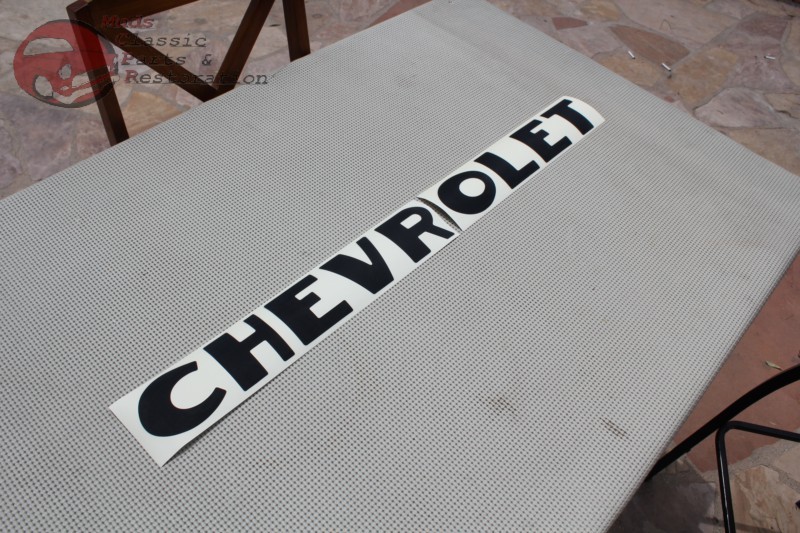 47-53 Chevy Stepside Pickup Truck Black Tail Gate Letters Decal Lettering Set
