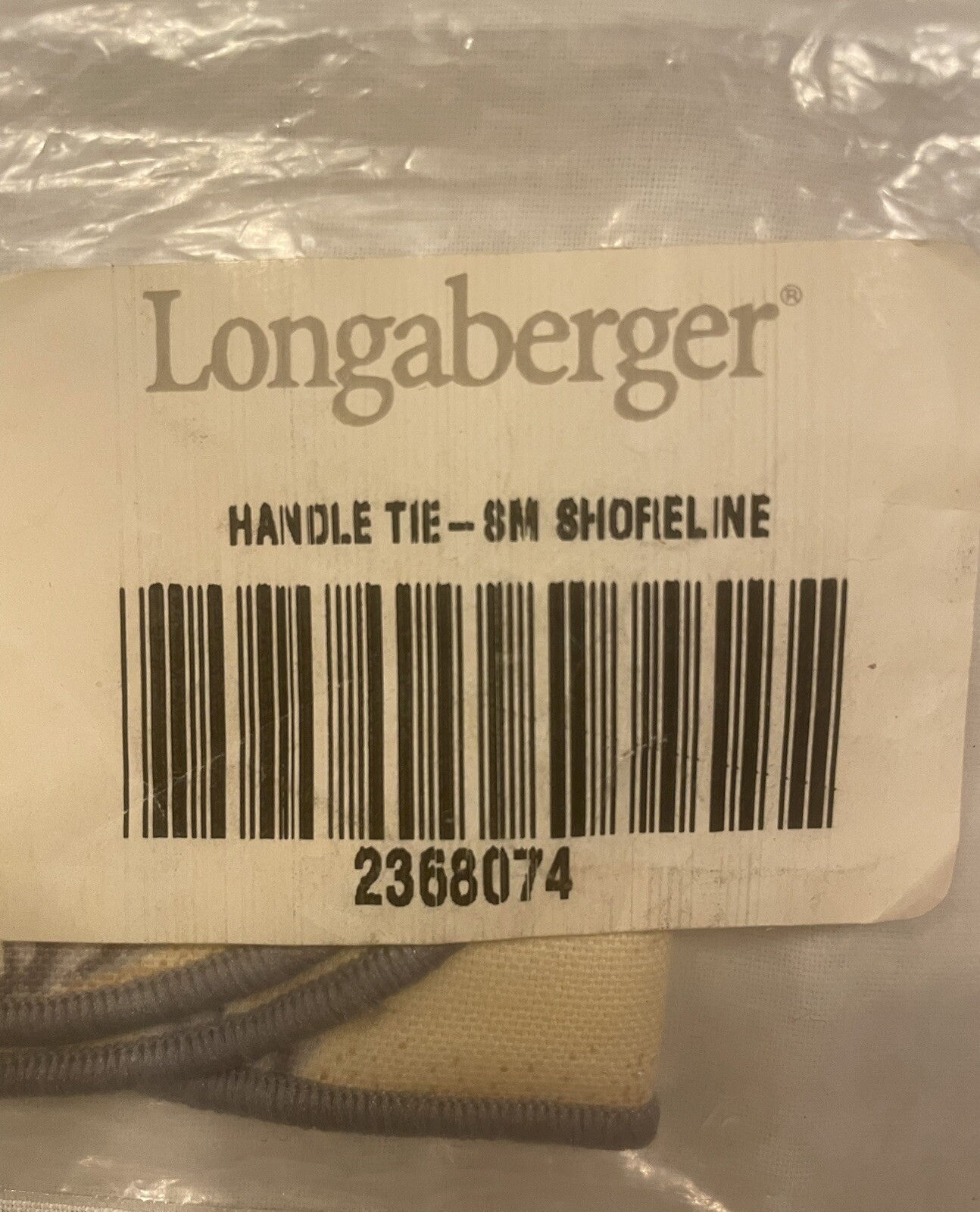 Longaberger Small HANDLE TIE Shoreline #2368074 NIP