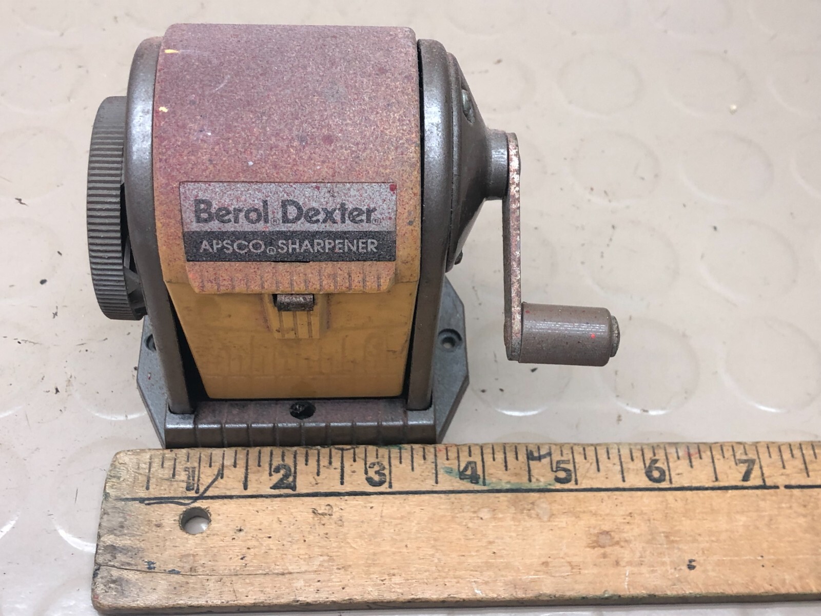 VINTAGE BEROL DEXTER APSCO PENCIL SHARPENER OFFICE ART DECO DECOR WORKING