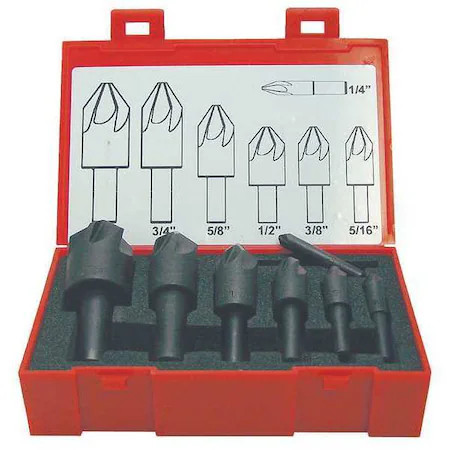 Keo 919-000-333 60 Deg 6 Flute 7 Piece Countersink Set Hss