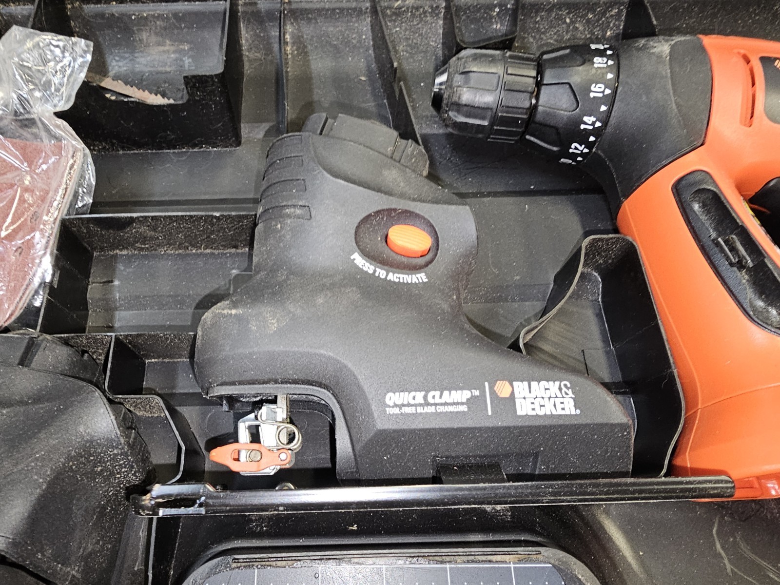 Black & Decker Fire Storm 12V Multi-Tool Drill Jig Saw Sander Set Incomplete