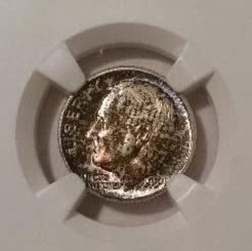 1954 Roosevelt Dime MS66 NGC Toning