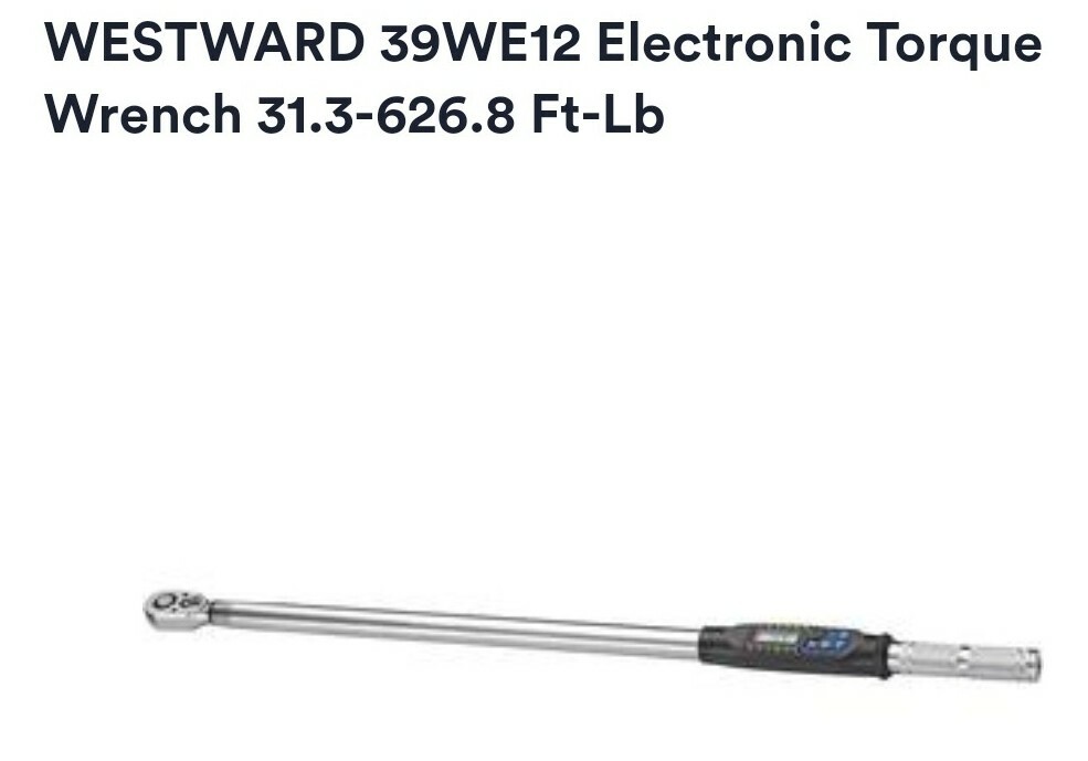 Digital Torque  Wrench 39WE12  31 - 626.8 Ft Lb Carrying Case  Westward