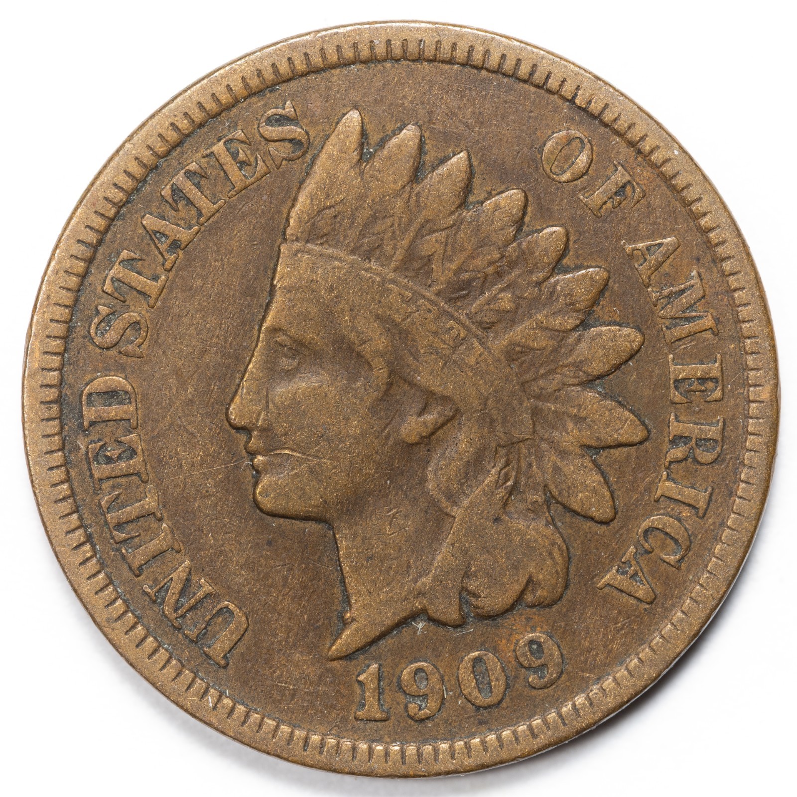 1909 Indian Head Penny Cen  Fine (F)