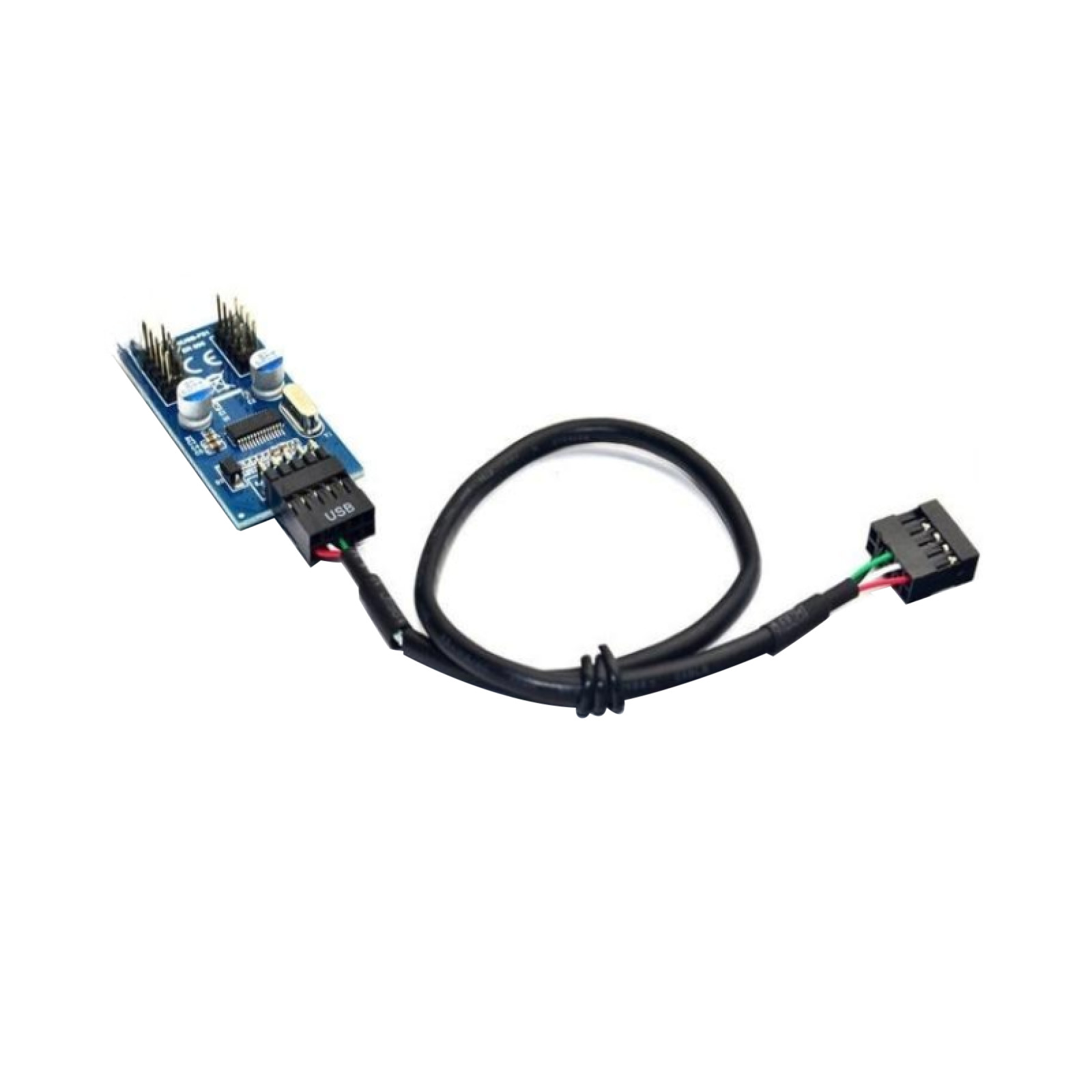 PC Cases Internal 9 Pin USB2.0 To Dual 9 Pin Pcb Double Chipset Enhanced Cable n