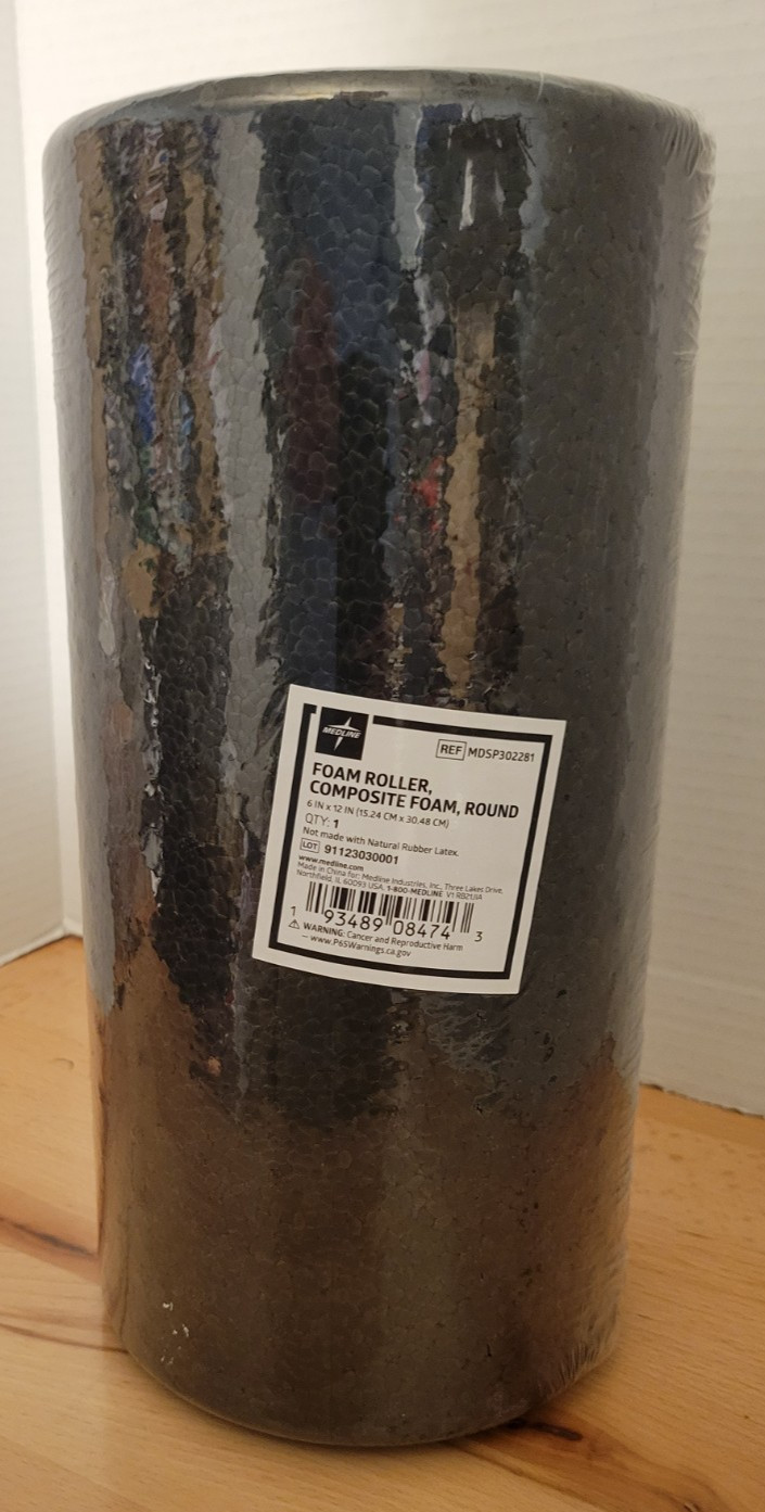 Medline Foam Roller, Composite Foam, Round 6" X 12" New. Sealed.