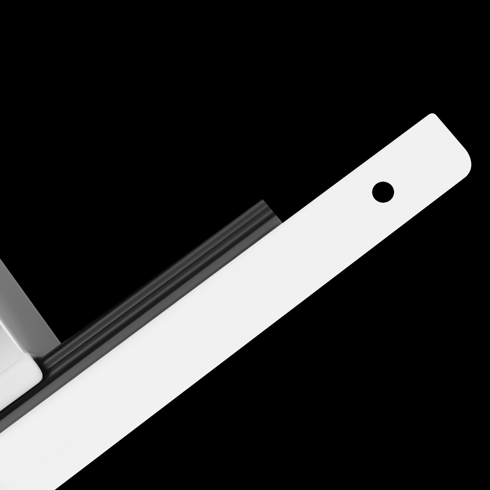 White 21.5" Under Desk Mounted Sliding Pull-out Drawer For Standing Desks