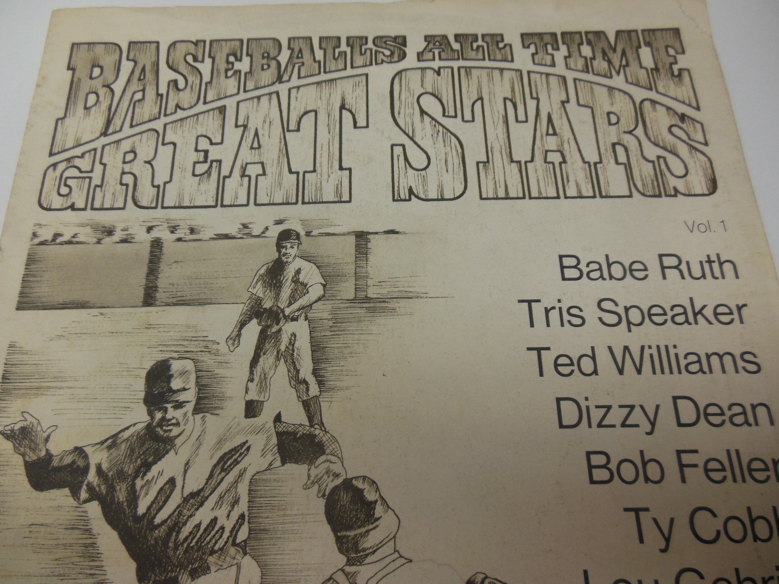 1969 BASEBALLS ALLTIME GREAT STARS PROGRAM OK CONDITION RUTH SPEAKER WILLIAMS