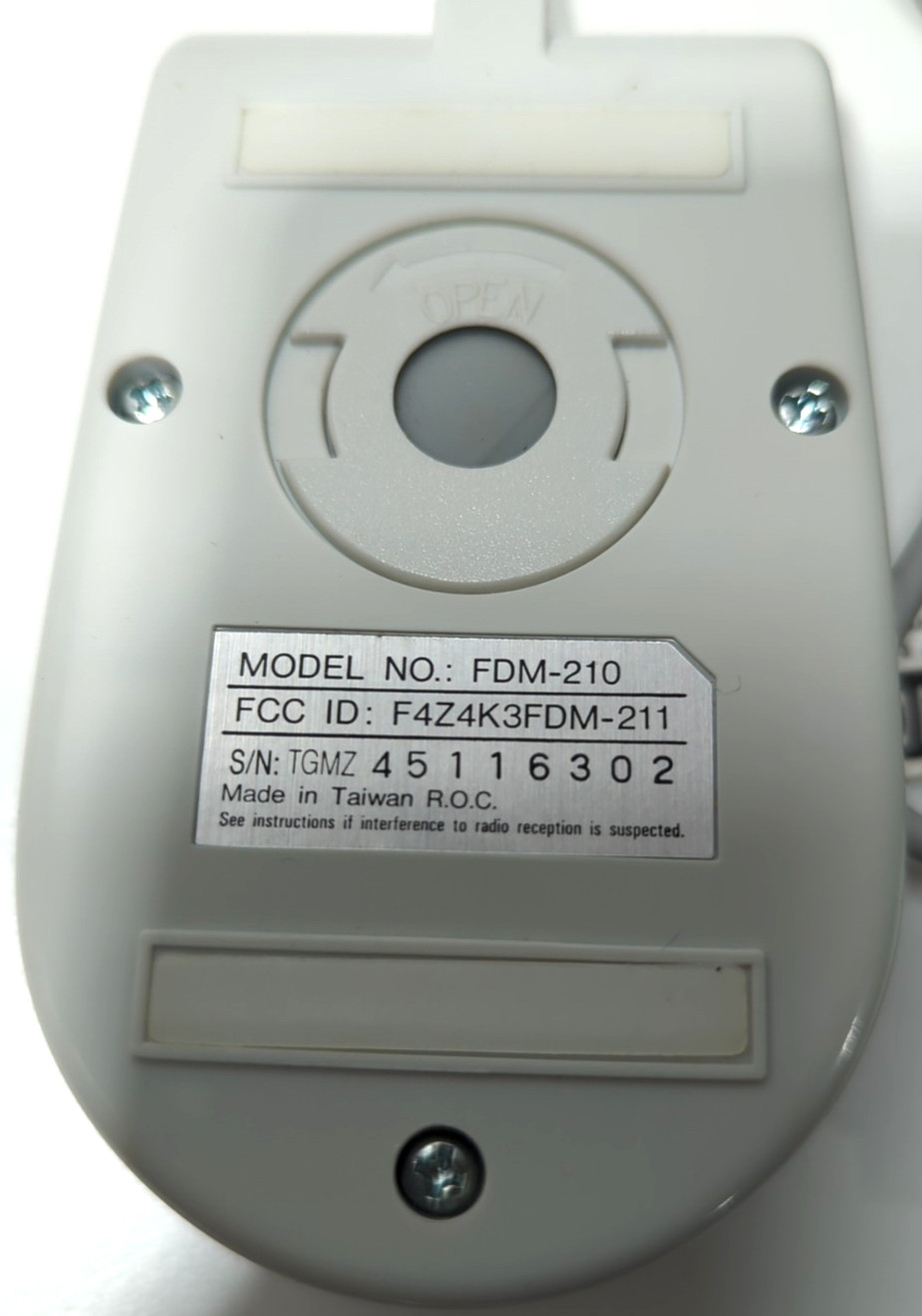 Vintage Model FDM-210 PS/2 Wired 2-Button Ball Computer Mouse( bb28