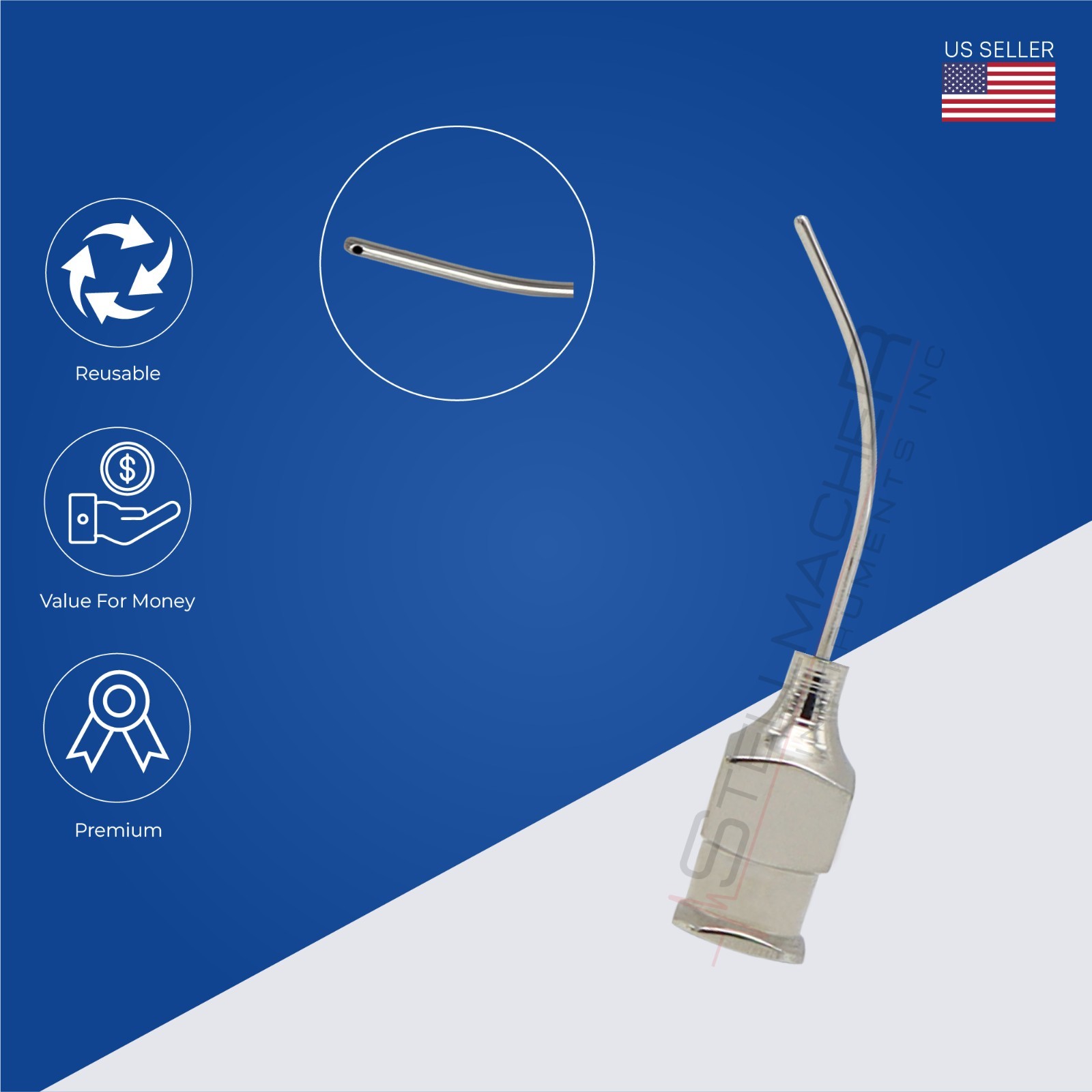 Simcoe Cortex extractor 21 mm 0.3 mm Side Port 23 ga Ophthalmic Instruments
