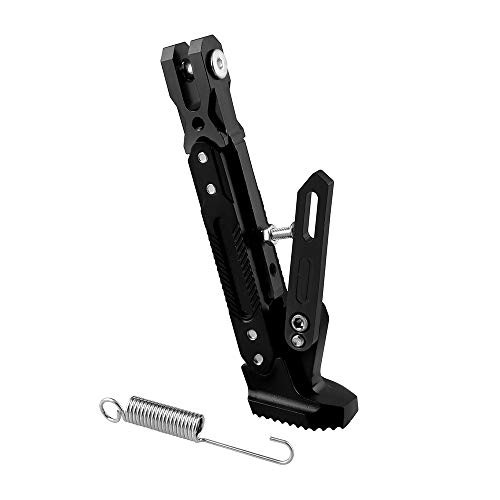 Motorcycle Kickstand Adjustable Tripod Holder Universal Aluminum Motor Black