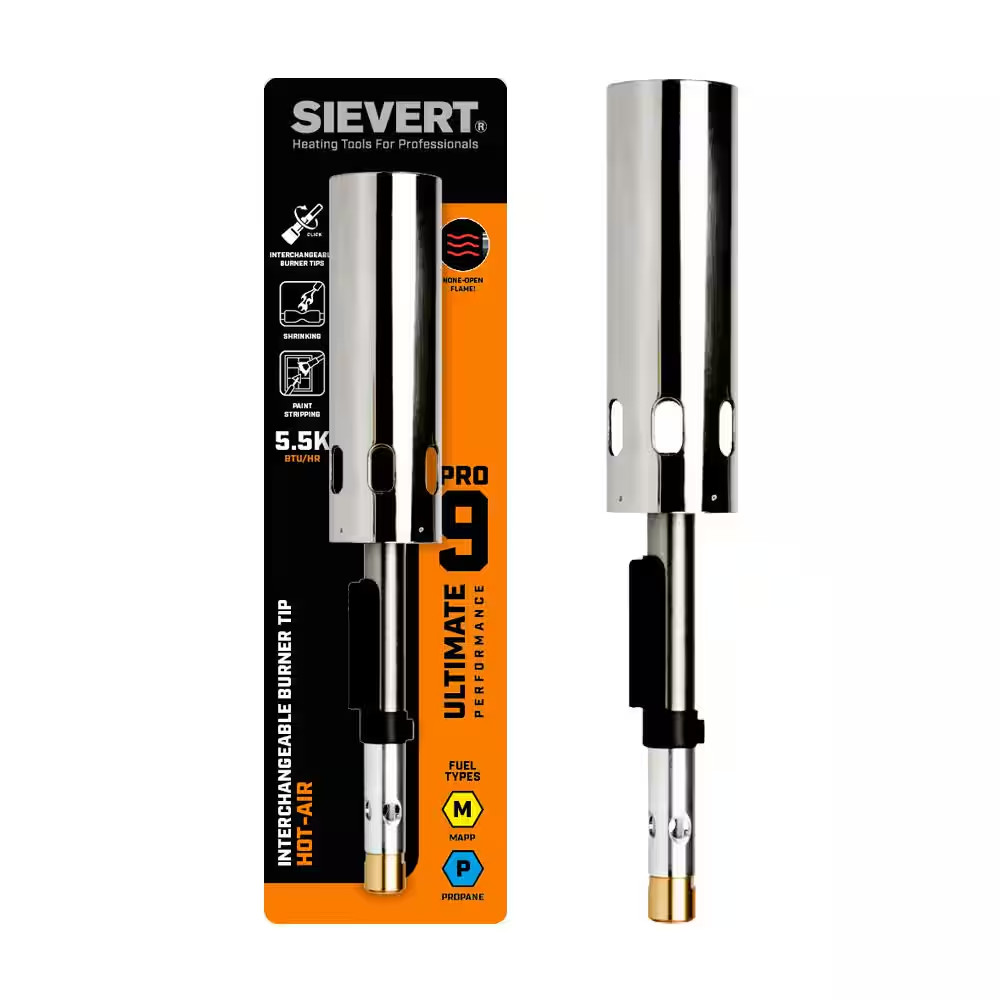 SIEVERT Pro 9 Interchangeable Hot-Air Burner Tip Shrink Sleeve Fuel Not Include