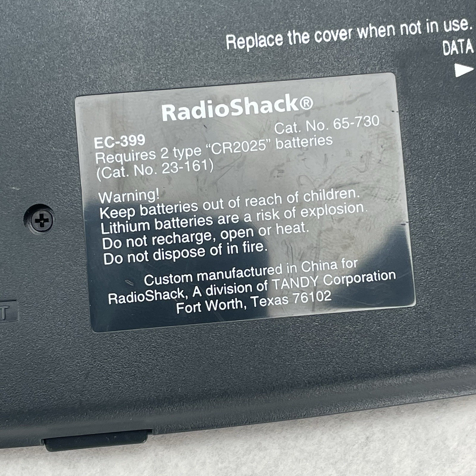Radio Shack EC-399 Electronic Data Organizer