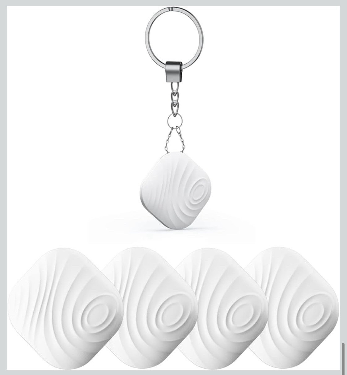 Nutale Findthing Key Finder 4-Pack Bluetooth Tracker for Keys, Wallets - White