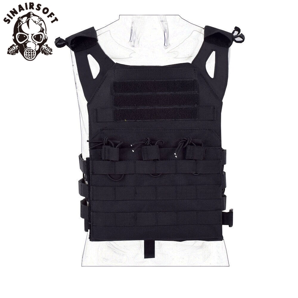 Tactical Vest JPC Plate Carrier MOLLE Combat Vest Airsoft With  Mag Pouch BK