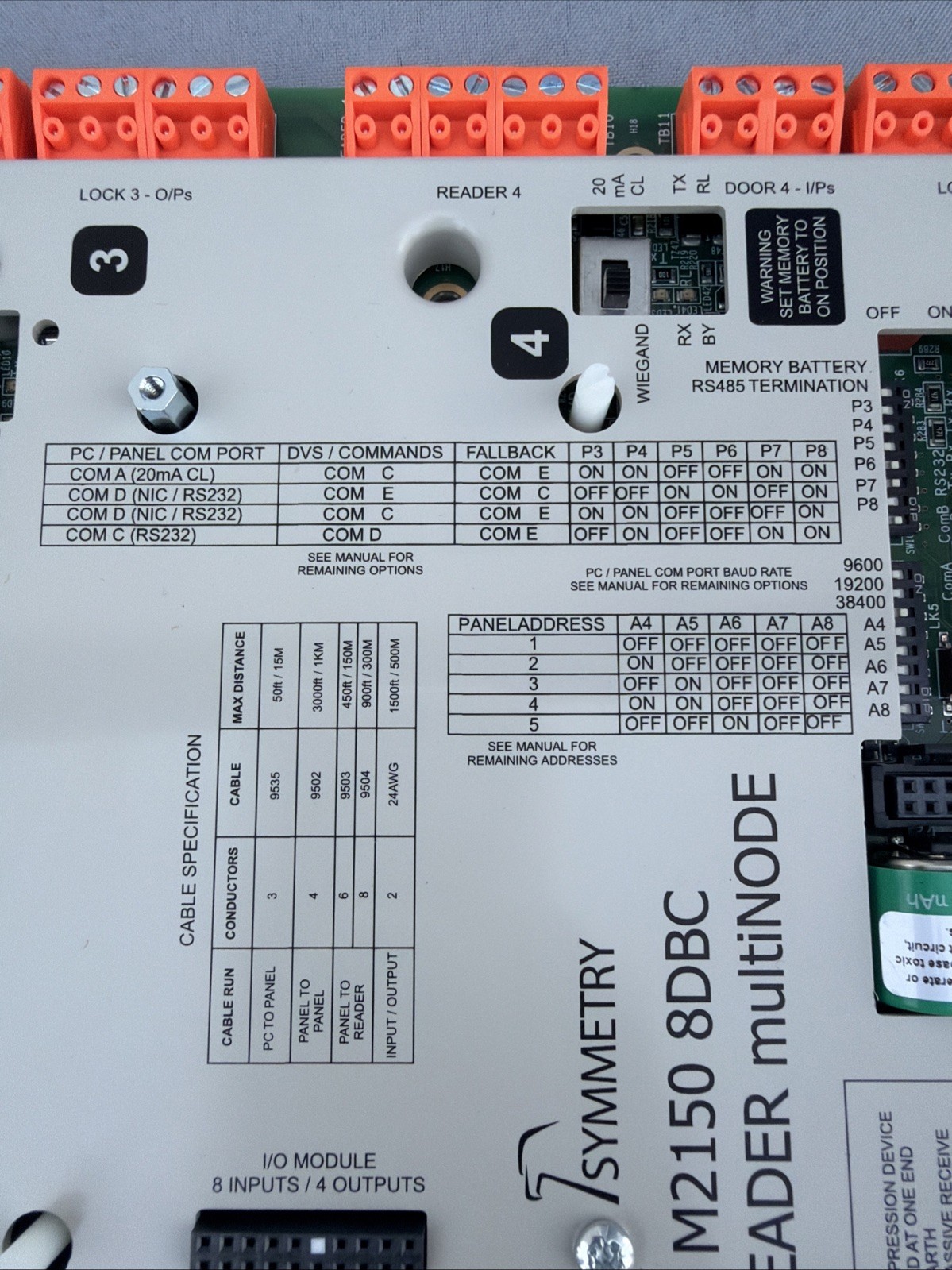 G4S Technology M2150-8DBC/MKII 8-Reader Intelligent Control System Used