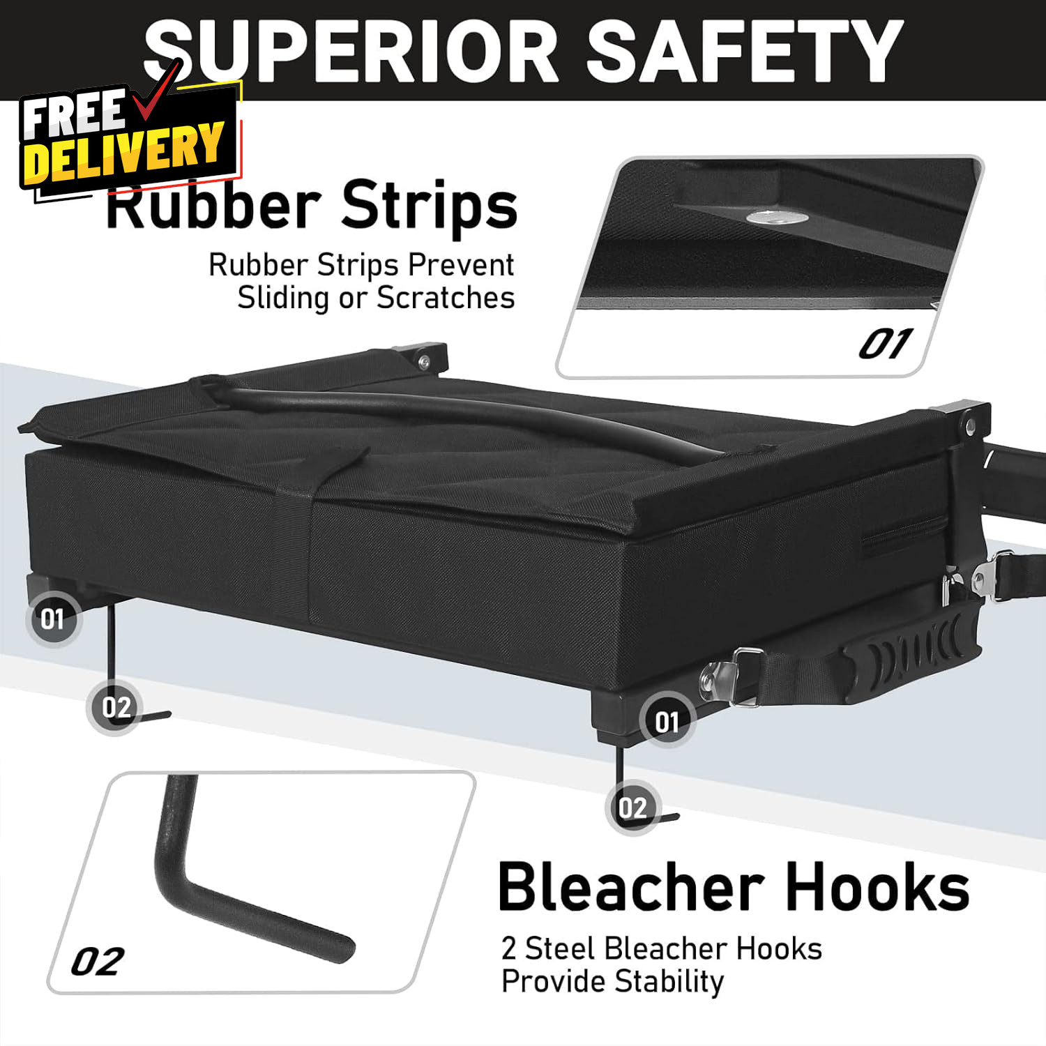 Stadium Seats for Bleachers with Back Support Bleacher Seats with Back.....