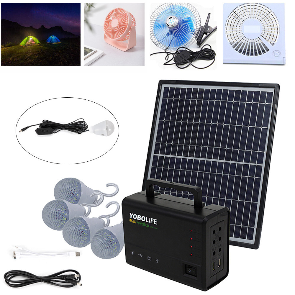 Portable Power Station with Solar Panel, Outdoor Generator Power Supply for Home