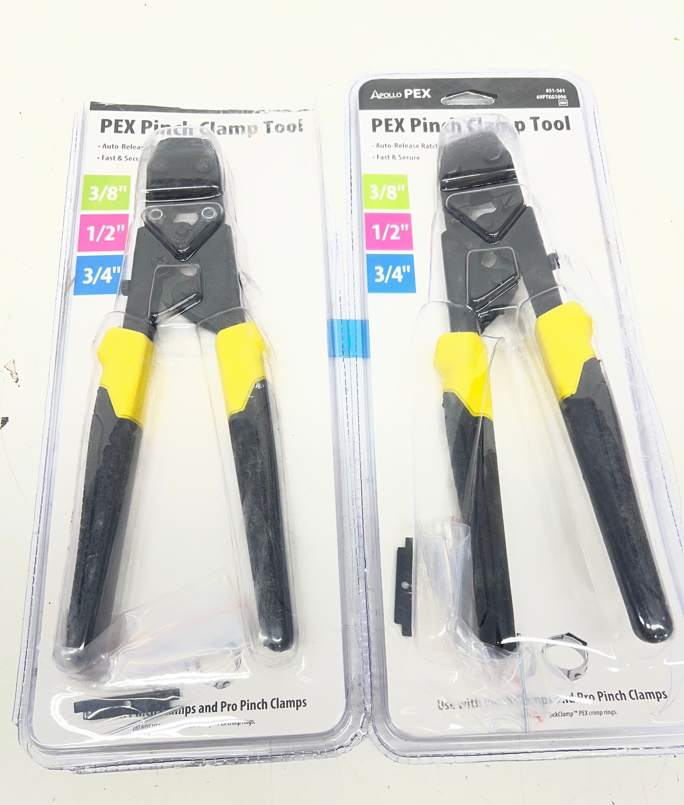 LOT OF 2 Apollo 3/8 in.,1/2 in./3/4 in.PEXB Quick-Cinch Clamp Tool