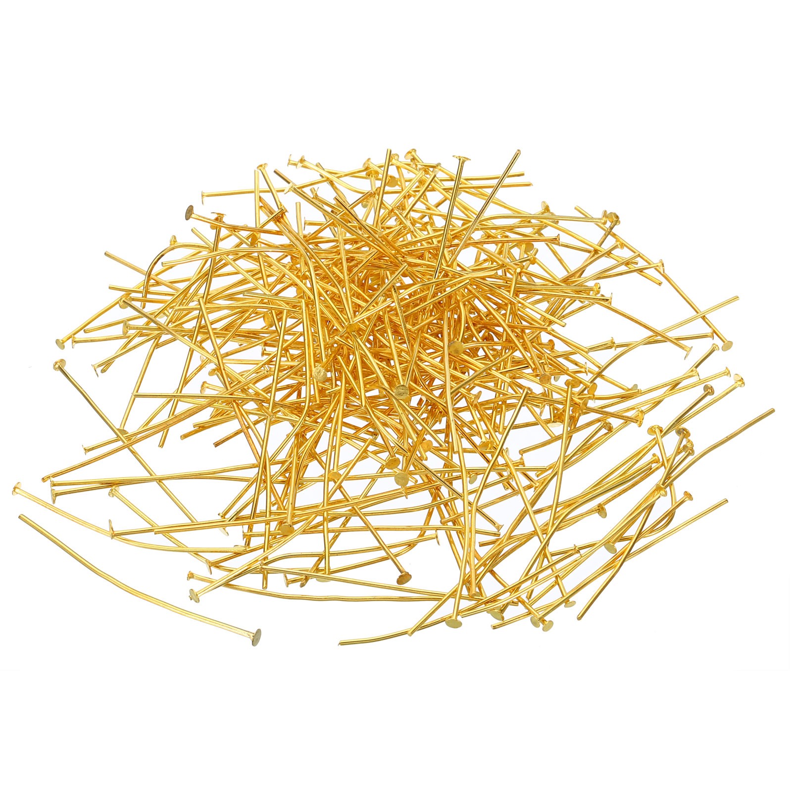 230Pcs 38mm L Chandelier Connector Clip Pins Prism Metal Pins Golden