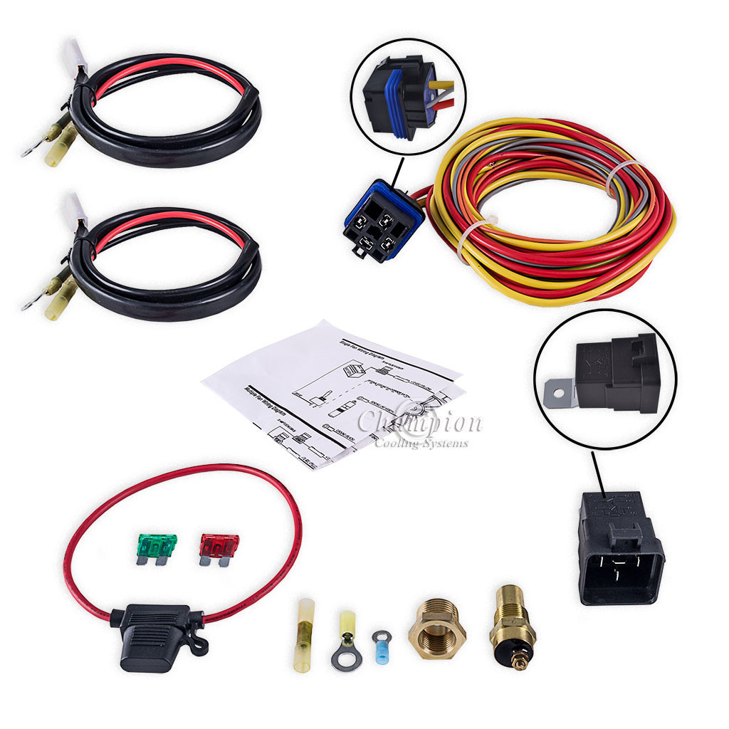 Champion Cooling CA Relay Kit for Single Fan - Includes Thermal Switch