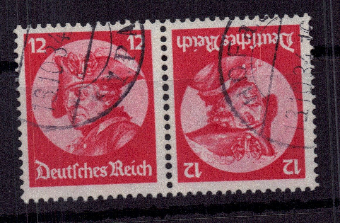 Dt. Reich se-tenant Michel number KZ18 stamped